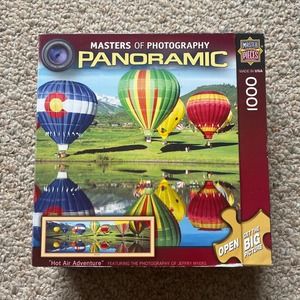 Panoramic “Hot Air Adventure” 1,000 piece puzzle - GUC. Made in USA 🇺🇸